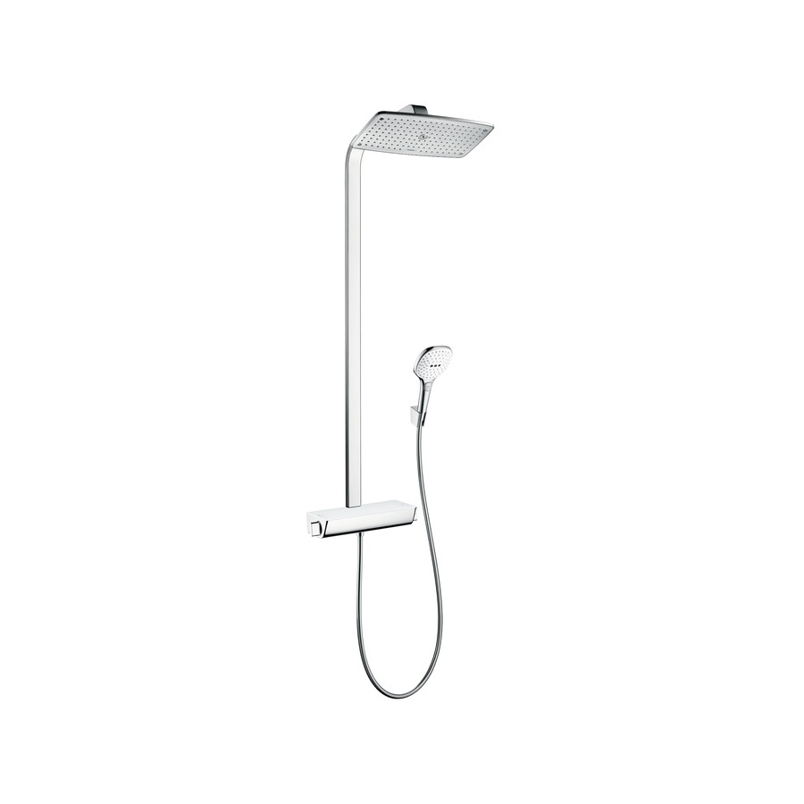 Dušo komplektas Raindance Select E 360 1jet Showerpipe EcoSmart baltas/chromas 27286400