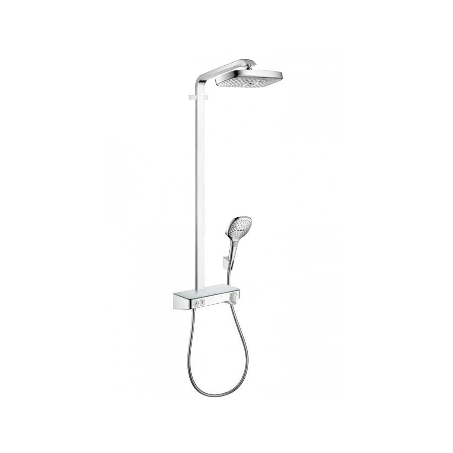 Dušo komplektas Raindance Select E 360 2jet ST Showerpipe EcoSmart baltas/chromas 27283400